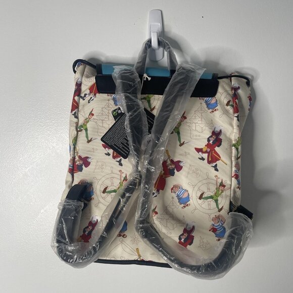 NWT Loungefly Peter Pan Captain Hook Disney Skull‎ Backpack Bag Faux Leather - Picture 5 of 12